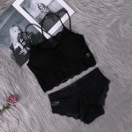 Women Non Pushup Lace Style Padded Bra and Panty Set Black-LSPB - Image 2