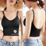 Beautiful sports bra big U women's U-shaped small chest gathered bra outer wear Green-OWB - Image 2