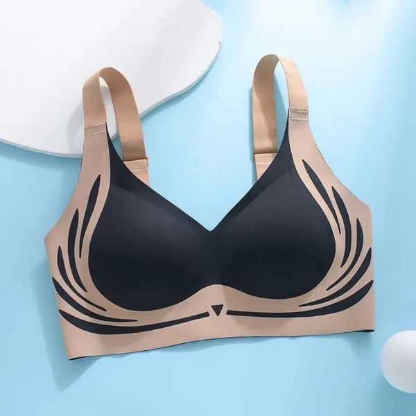Premium Soft Comfortable New Butterfly Seamless Bra Black-NBSB - Image 2