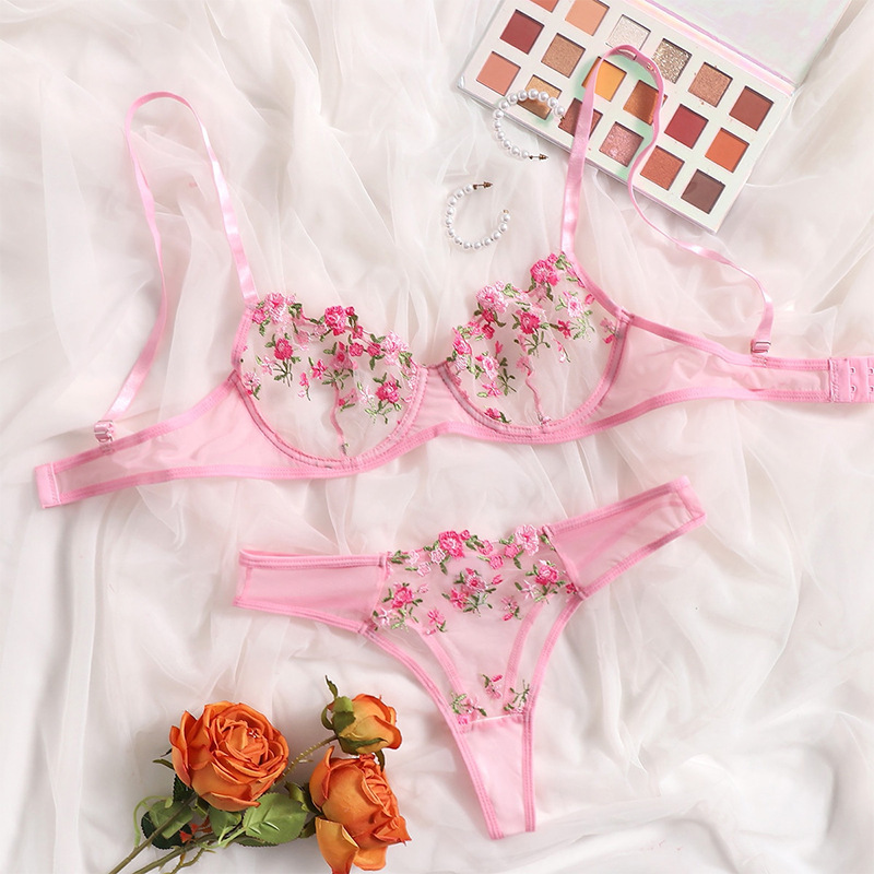 pink-1.jpg Premium Quality made in China Transparent Bra Panty Set pink - Image 1